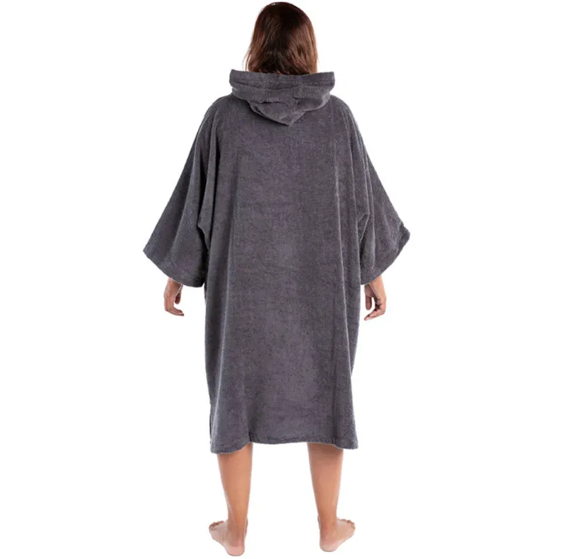 Dryrobe Organic Cotton Towel Robe V3 Medium Slate Grey-1